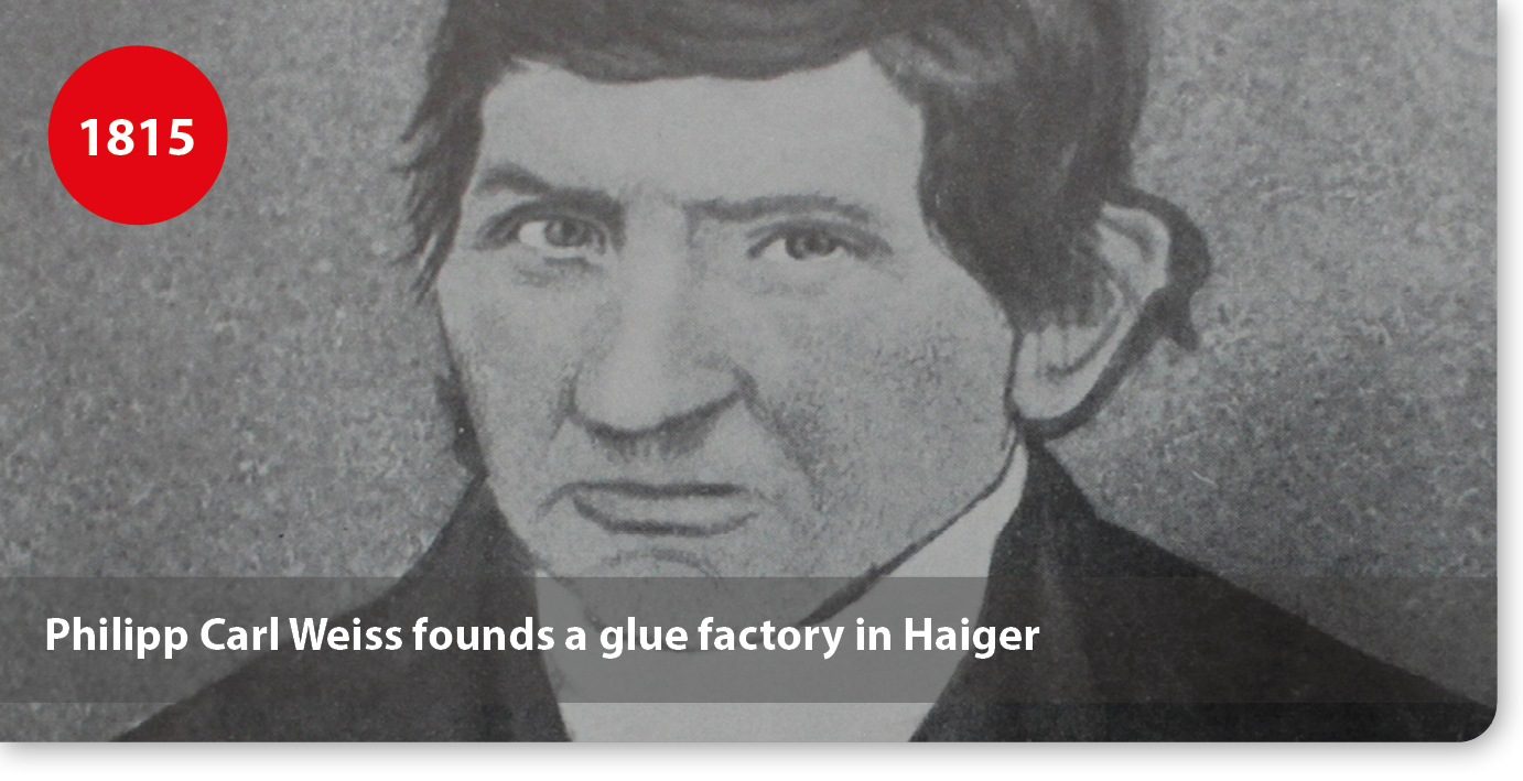 Philipp Carl Weiss founds a glue factory in Haiger