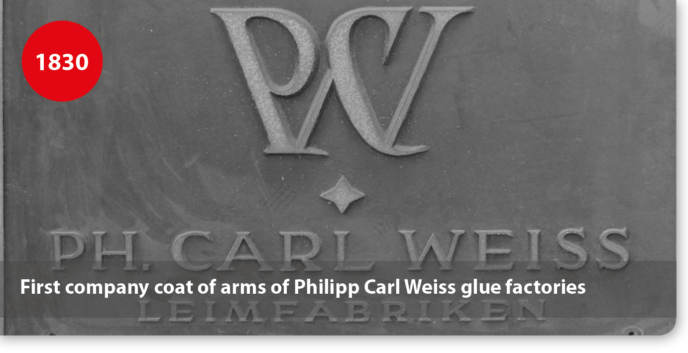 First company coat of arms of Philipp Carl Weiss glue factories