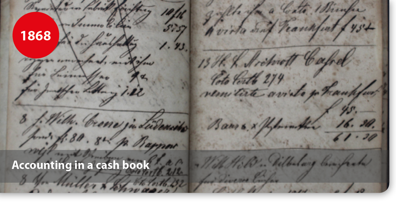 Accounting in a cash book