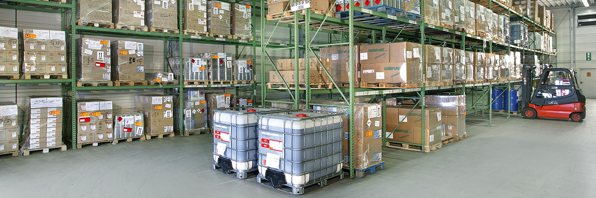 Warehouse for adhesives
