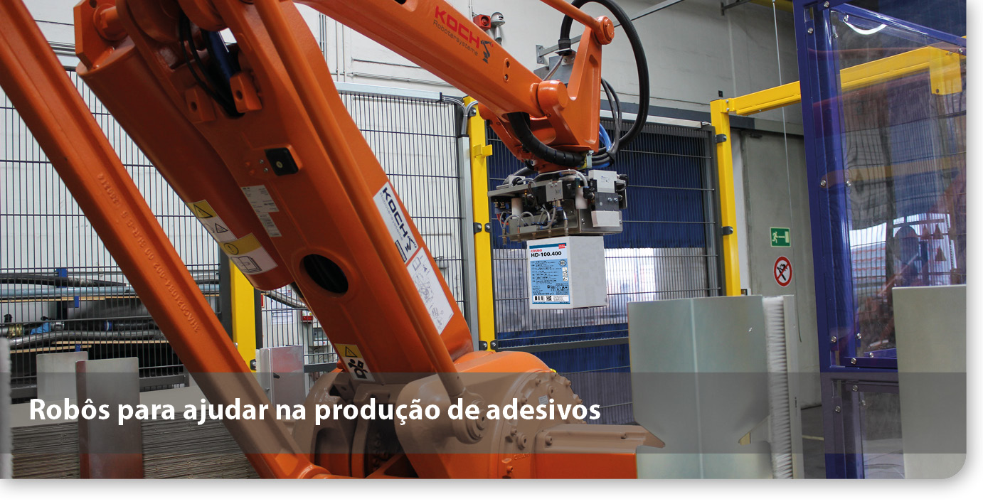 Robôs na produção de colas