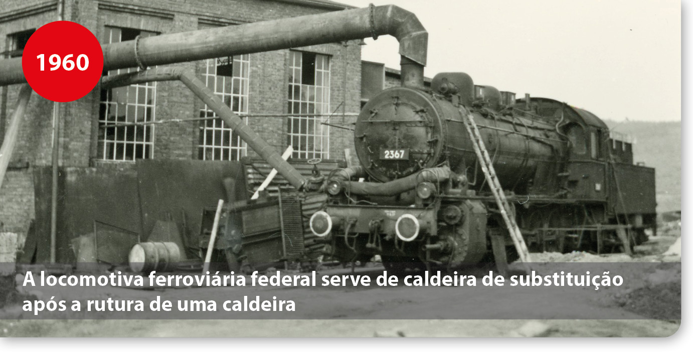 Locomotora ajuda como caldeira de substituição